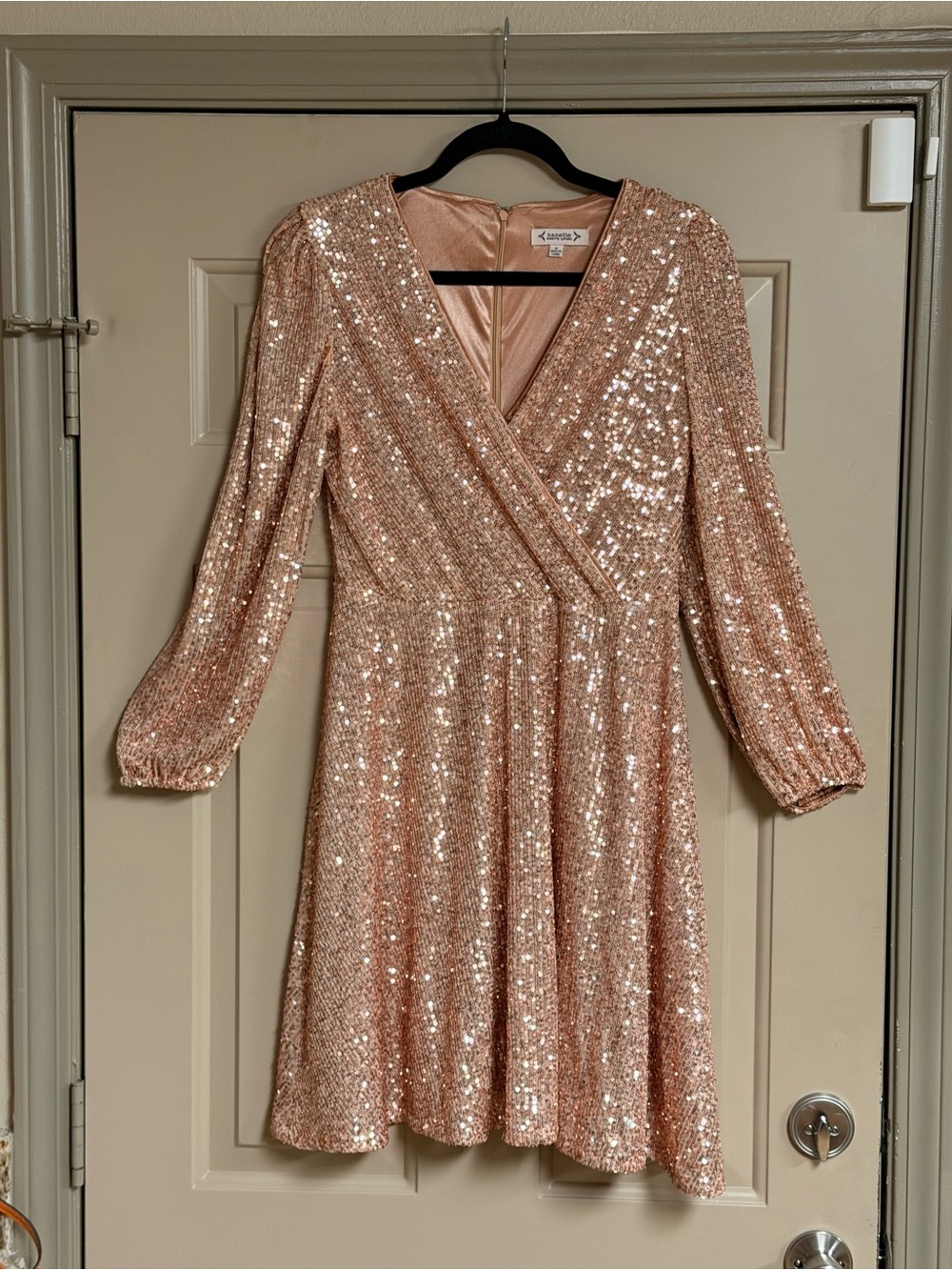Nanette Lepore Sequin Dress in Rose Gold size 6